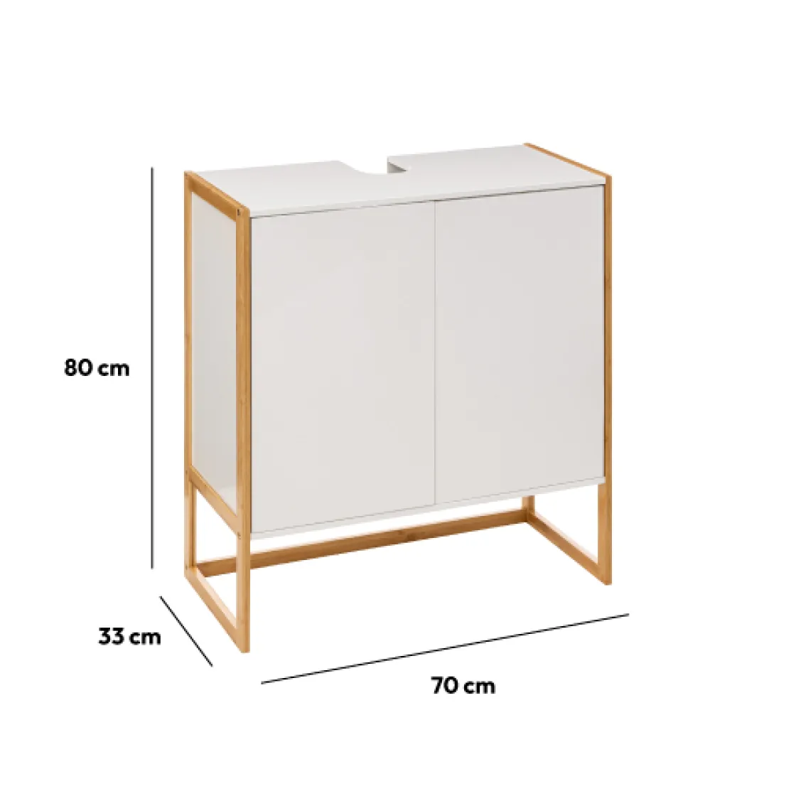 5five Meuble vasque 2 portes, Blanc