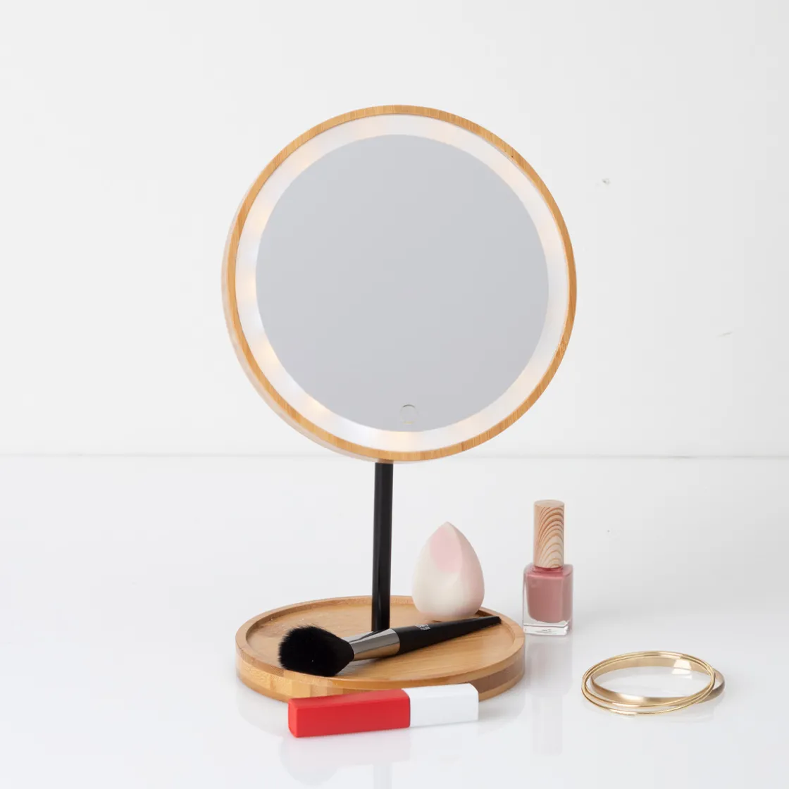 5five Miroir avec pied à led 18 cm