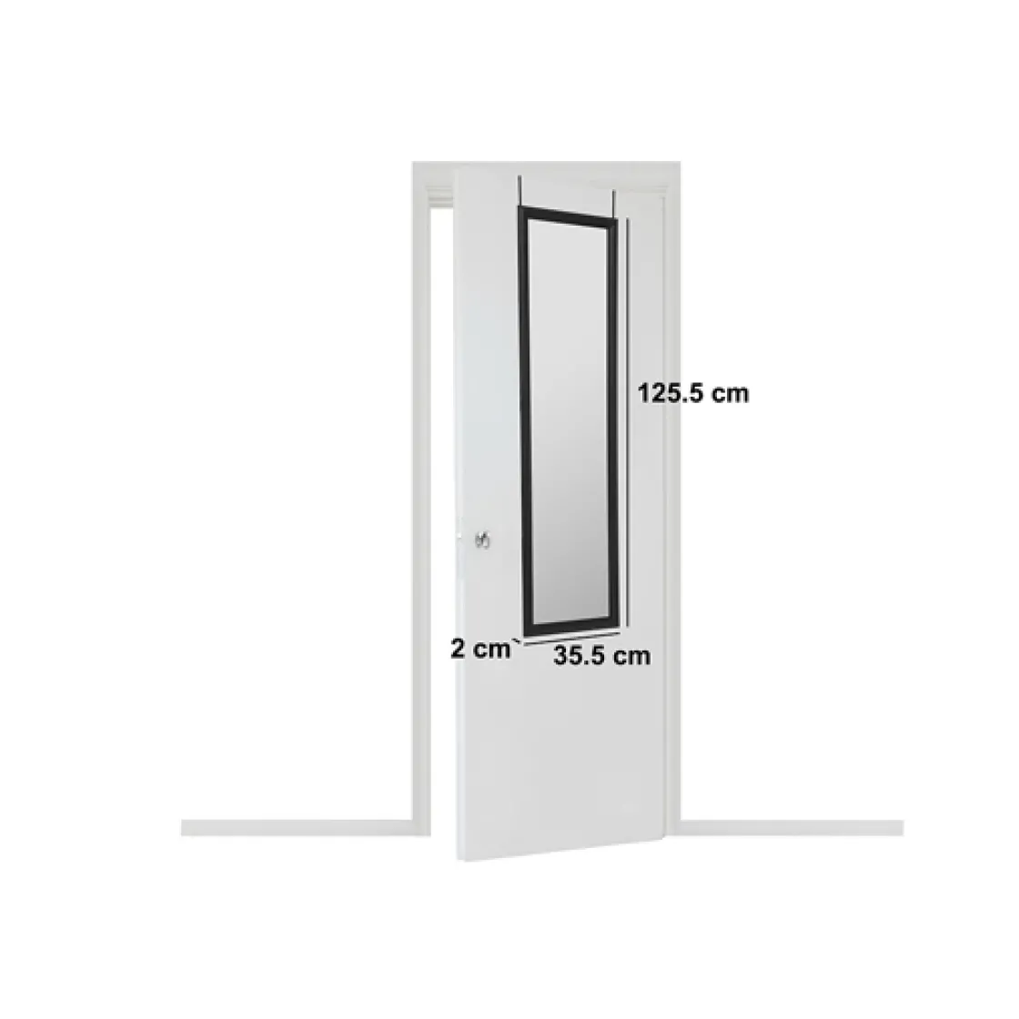 5five Miroir de porte 125x35 cm, Bois