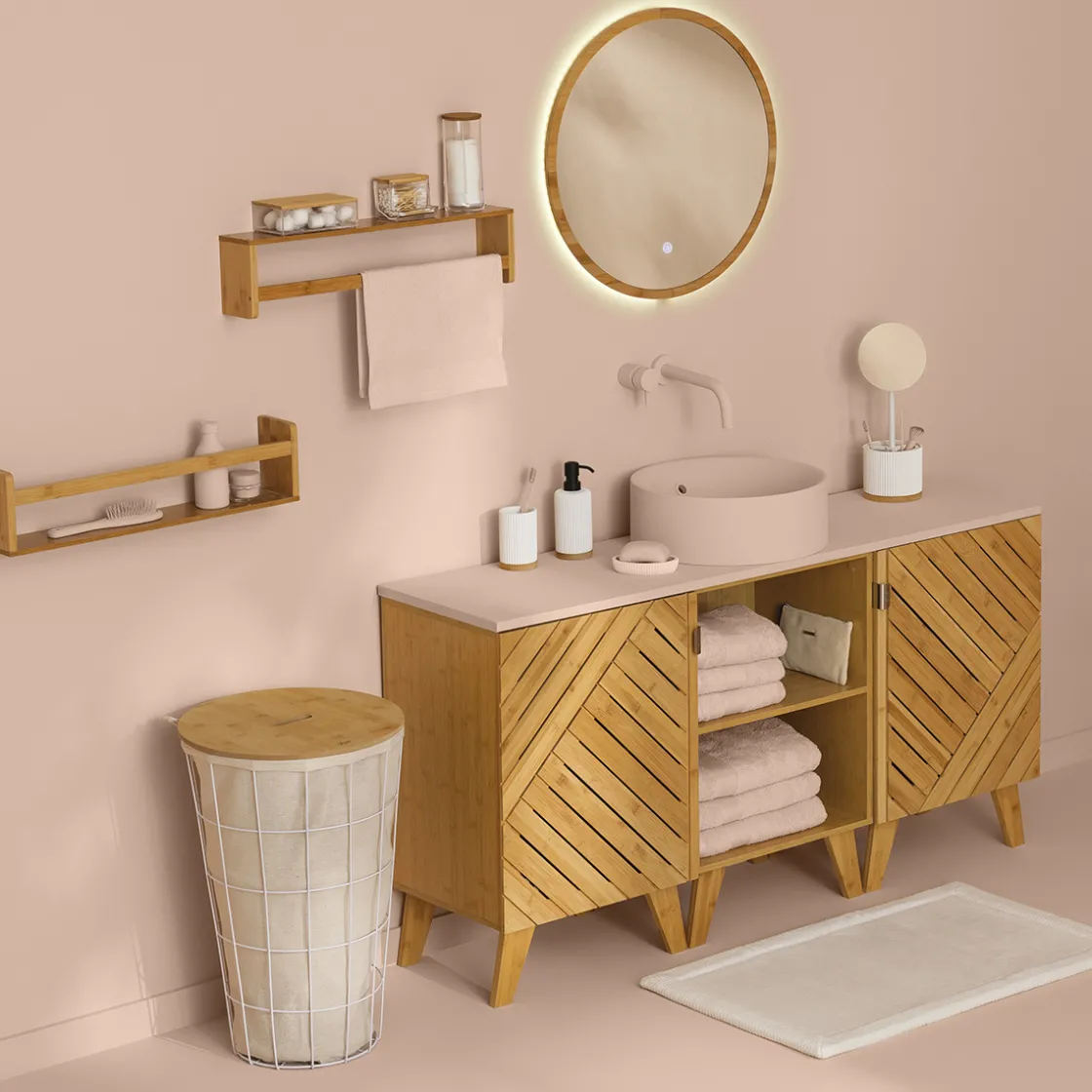 5five Miroir rond à led 57cm