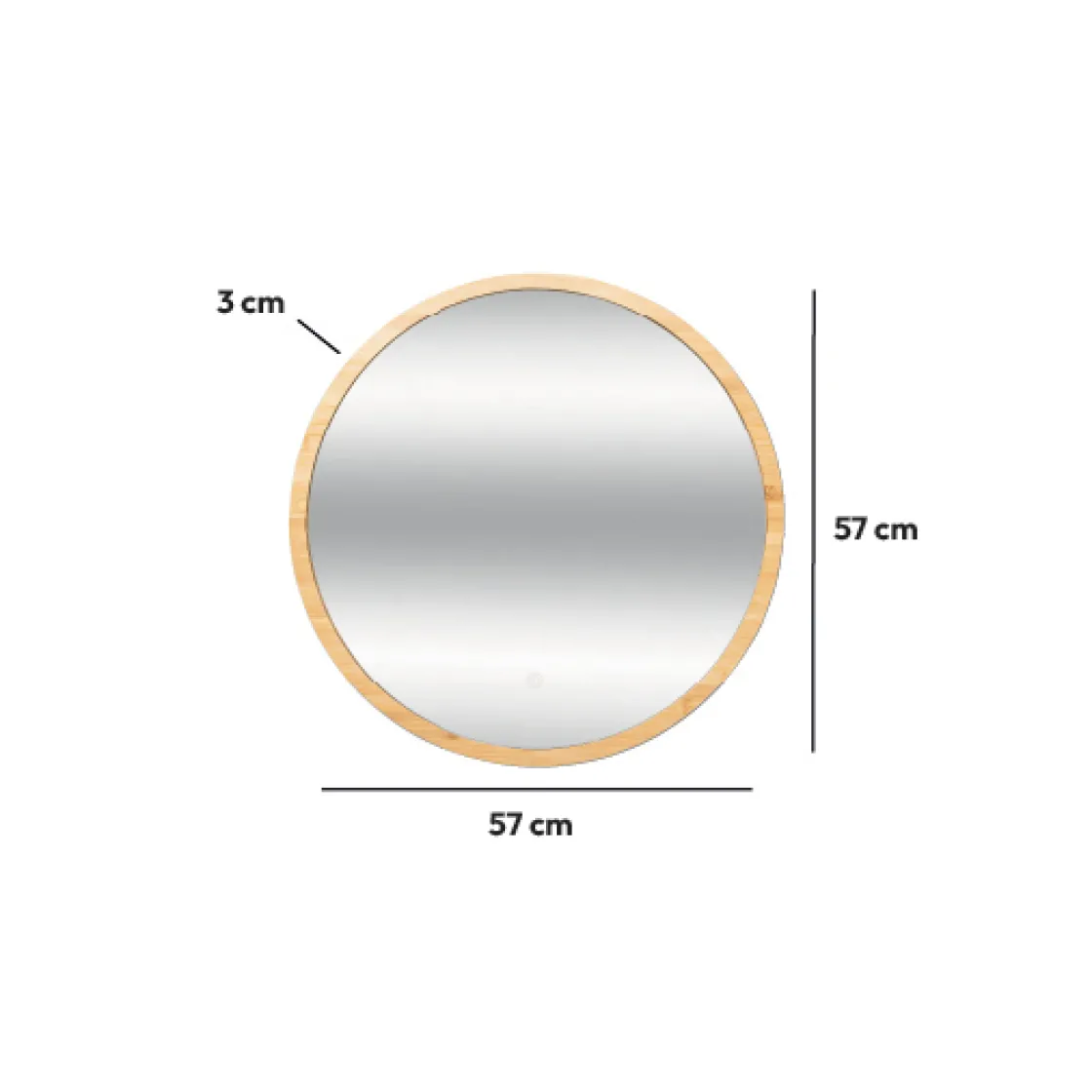 5five Miroir rond à led 57cm