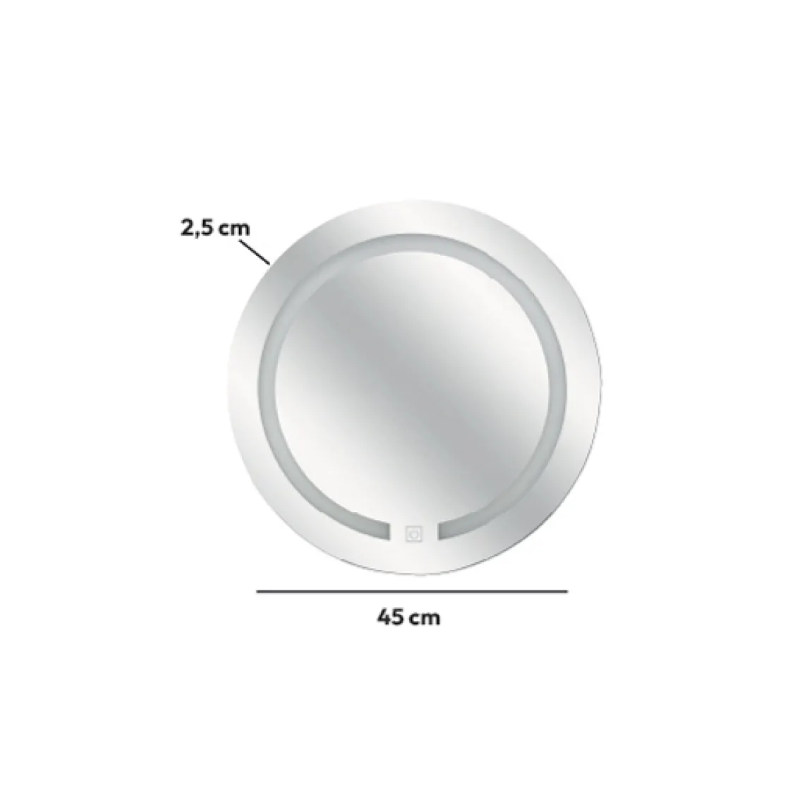 5five Miroir rond à led 45cm