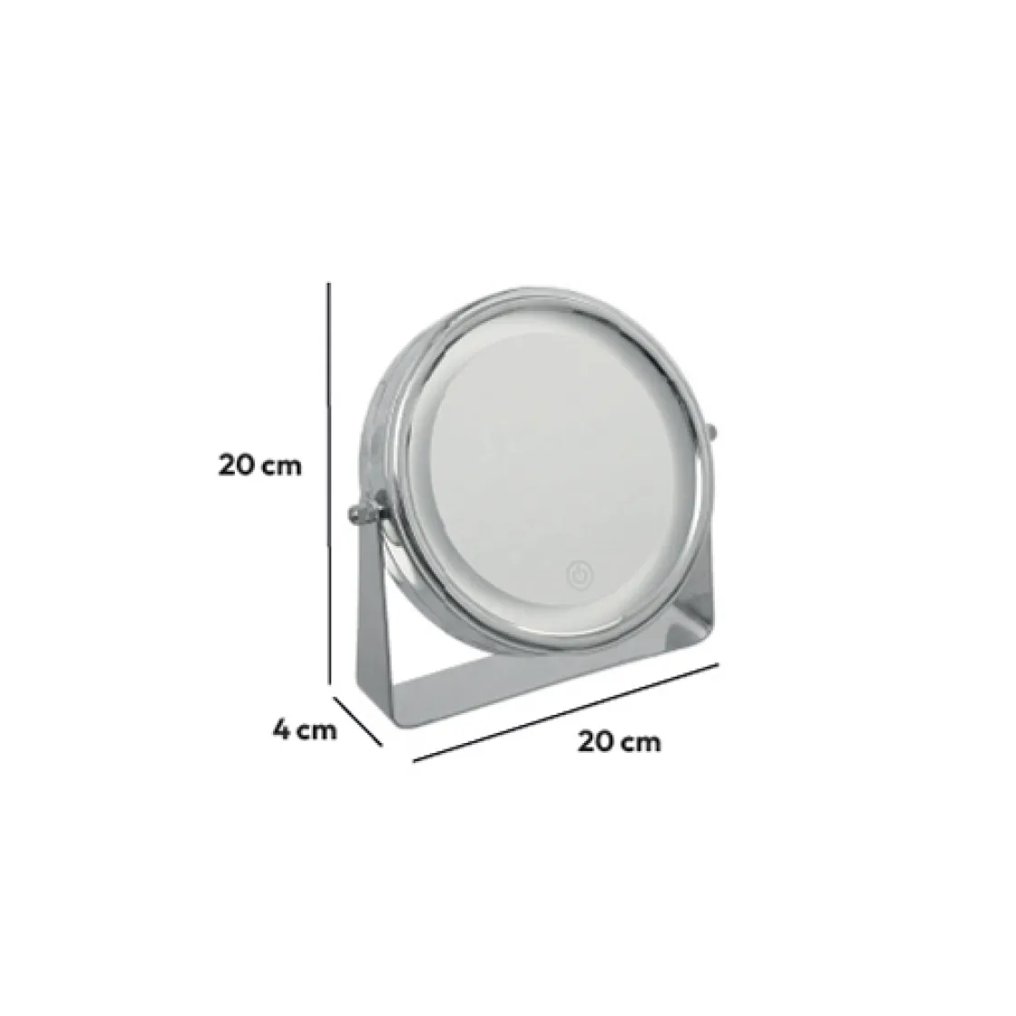 5five Miroir rond et rotatif à led 19 cm