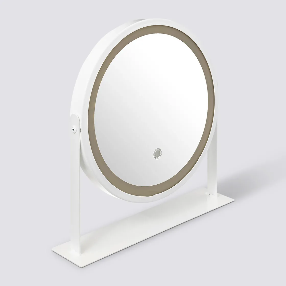 5five Miroir rond pivotant LED, Blanc