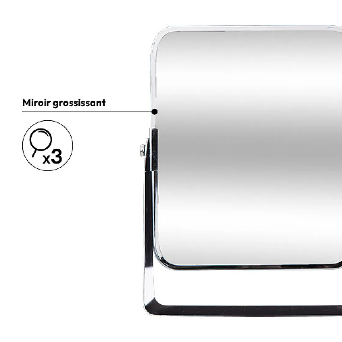 5five Miroir sur pied pivotant, Métal