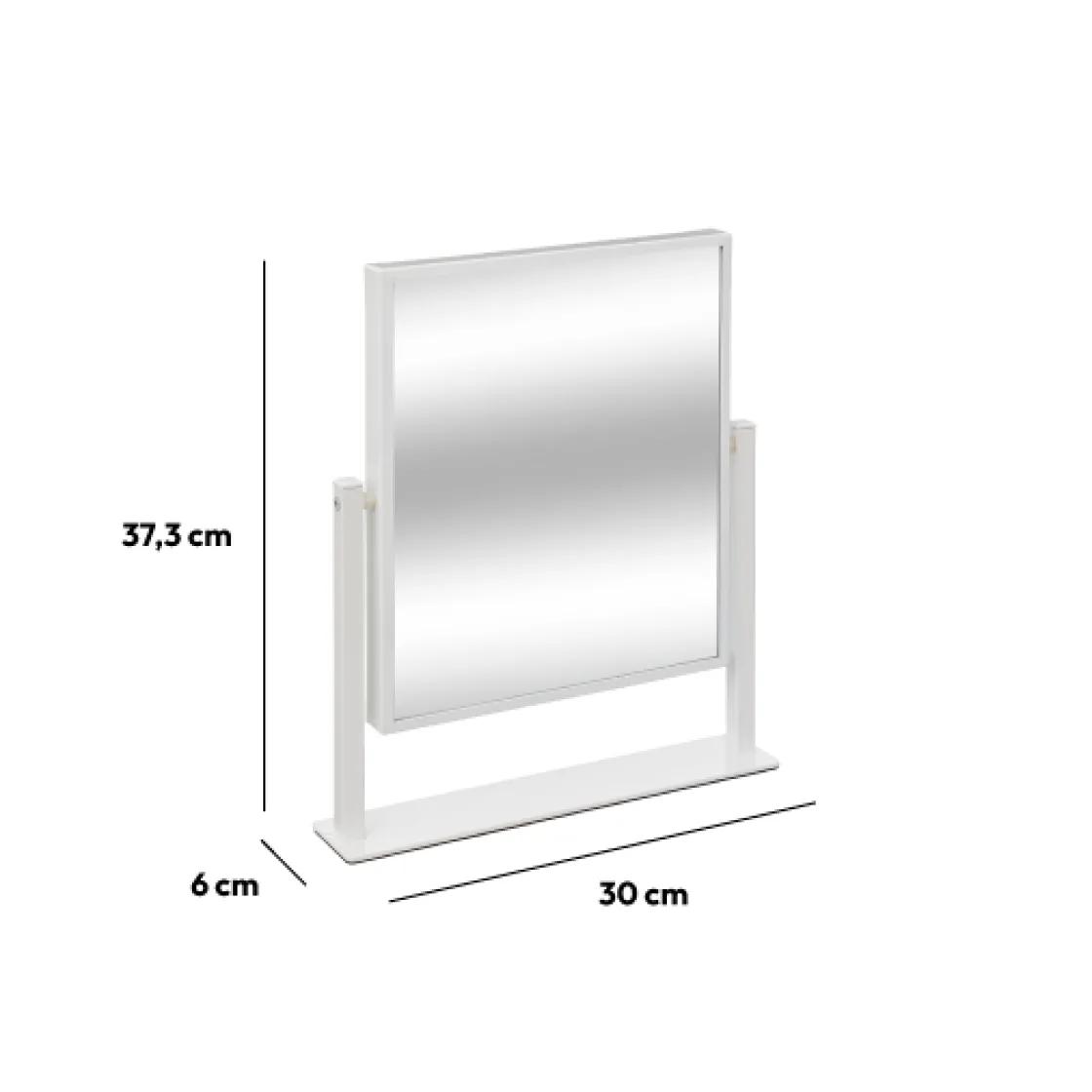 5five Miroir sur pied rectangle, Blanc
