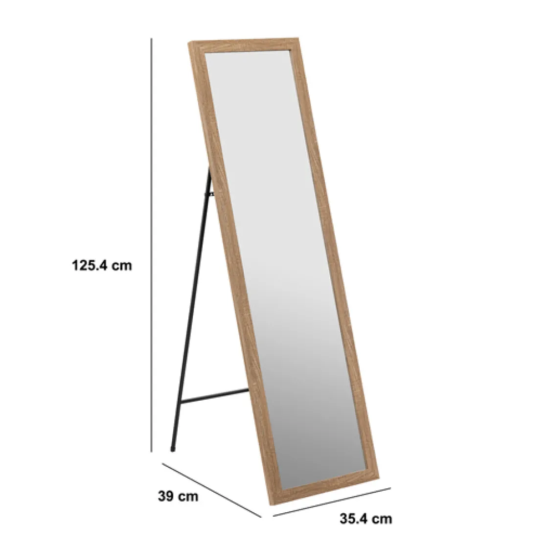 5five Miroir sur pied 155x35 cm, Bois