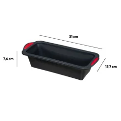 5five Moule à cake silicone- Noir,rouge