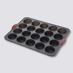 5five Moule 20 muffins silicone- Noir,rouge