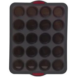 5five Moule 20 muffins silicone- Noir,rouge