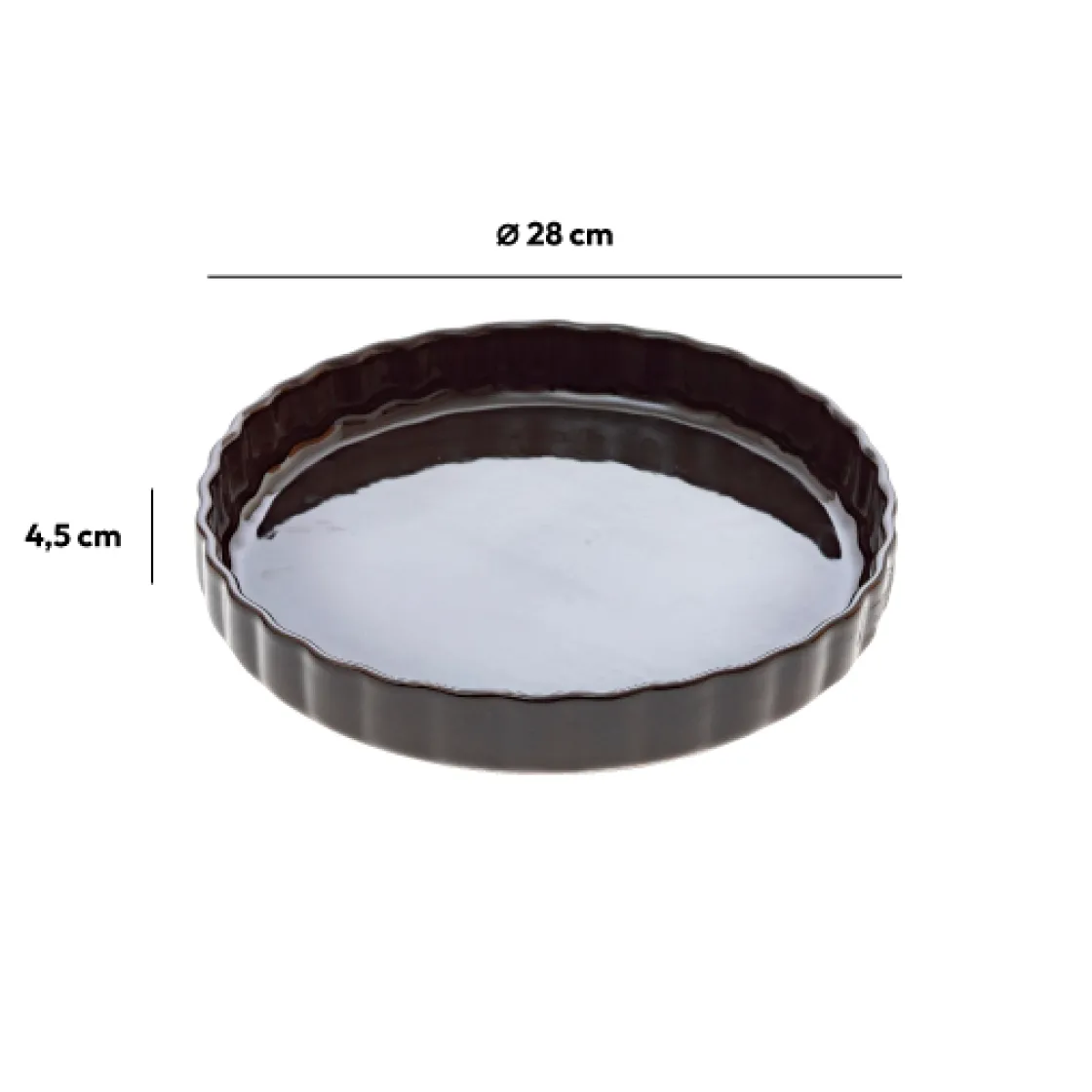 5five Moule à tarte 28cm, Gris