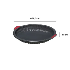 5five Moule à tarte 26cm silicone- Noir,rouge