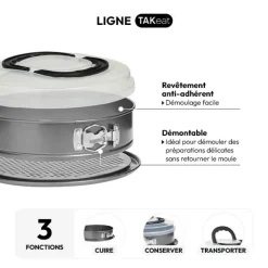 5five Moule démontable couvercle 26cm, Acier