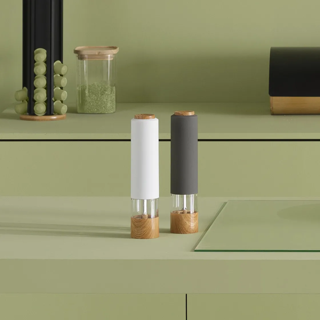 5five Moulin électrique 22 cm, Blanc