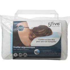 5five Oreiller mémoire de forme gel 50x30 cm