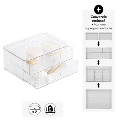 5five Organisateur 3 compartiments, Transparent