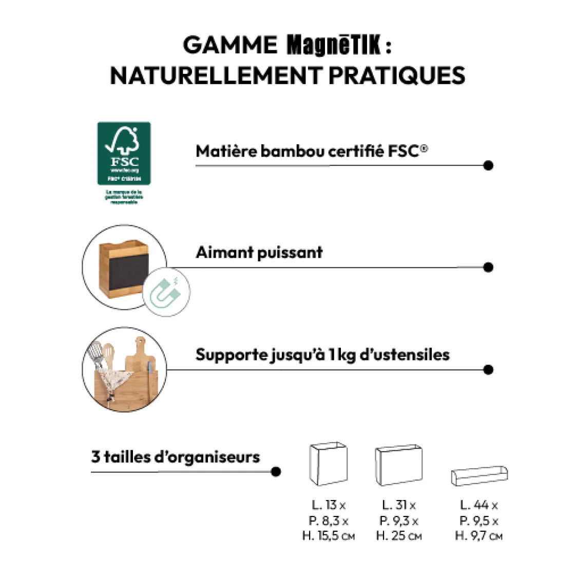 5five Organiseur aimanté, Moyen modèle