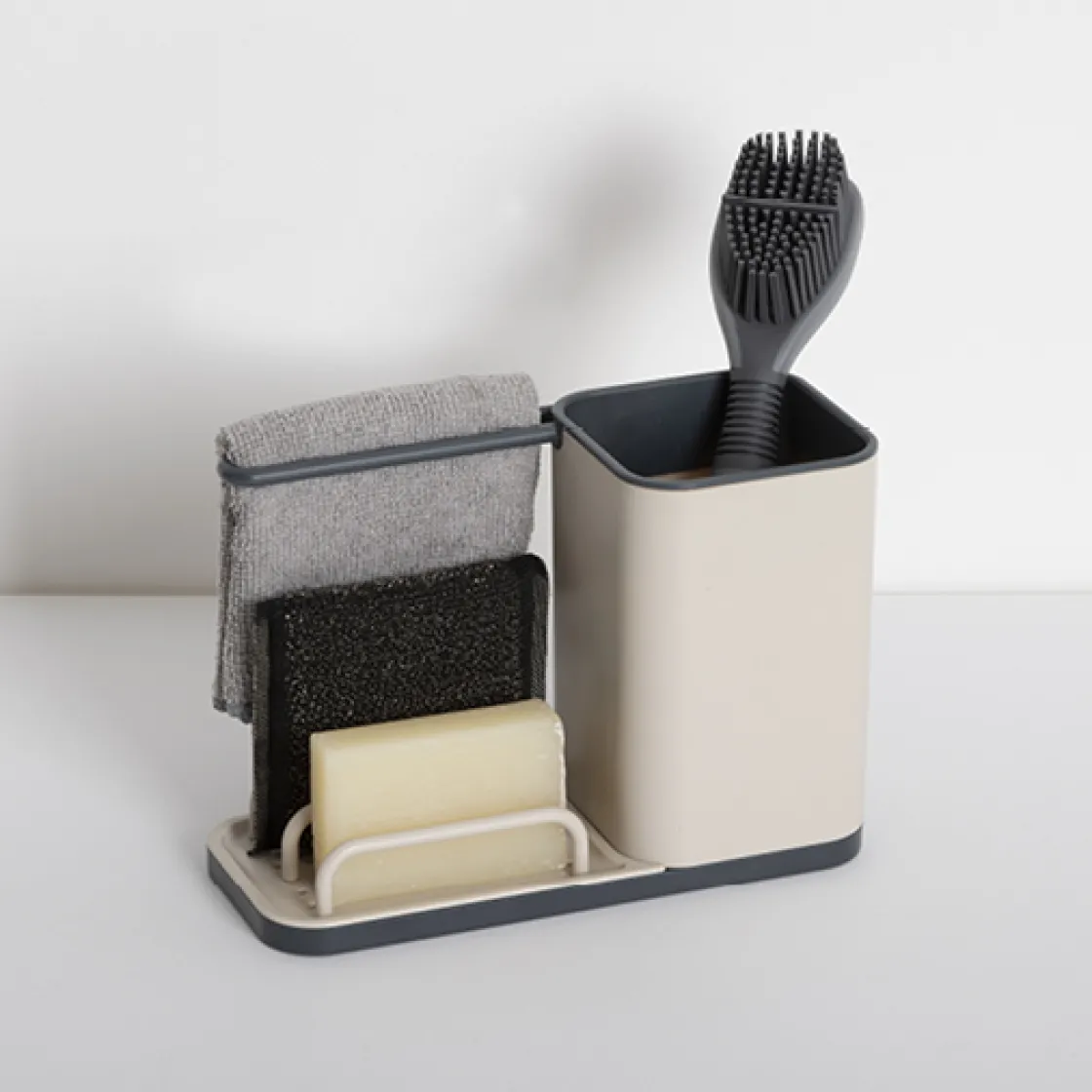 5five Organiseur d'évier 4en1, Beige