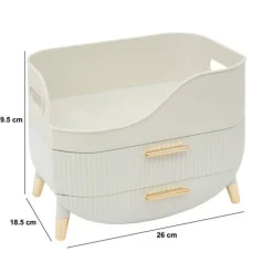5five Organiseur, l.26 cm, Beige
