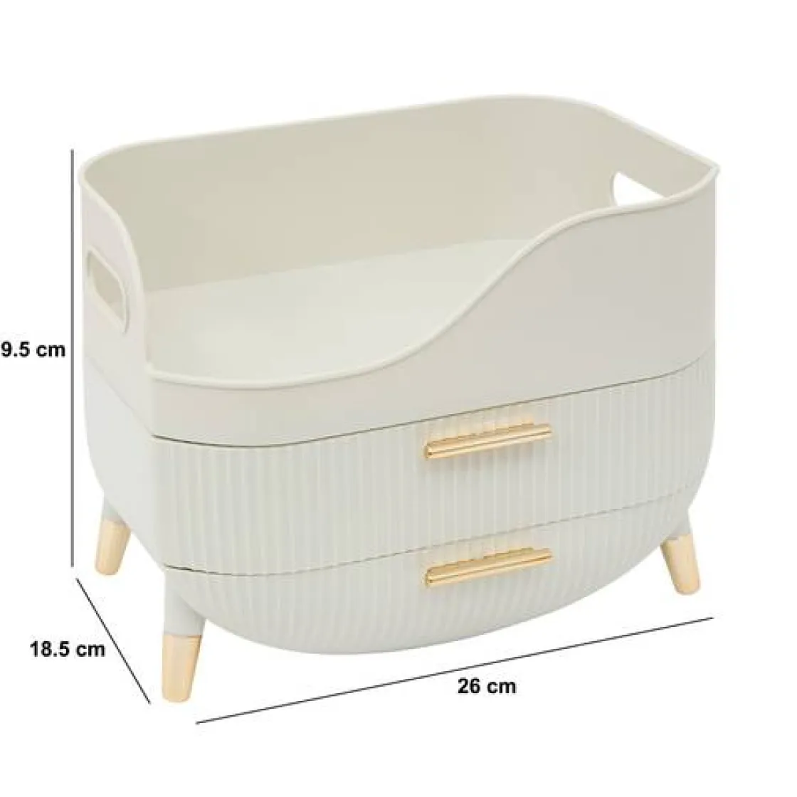 5five Organiseur, l.26 cm, Beige