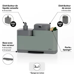 5five Organiseur évier avec distributeur, Vert