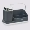 5five Organiseur évier avec distributeur 300ml, Gris