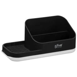 5five Organiseur évier avec distributeur 300ml, Gris noir