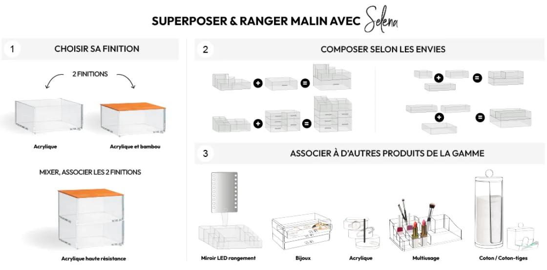 5five Organiseur 16x9,6cm - Transparent