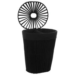 5five Panier à linge double 40L, Noir