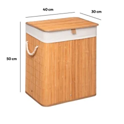 5five Panier à linge 60L - Bambou