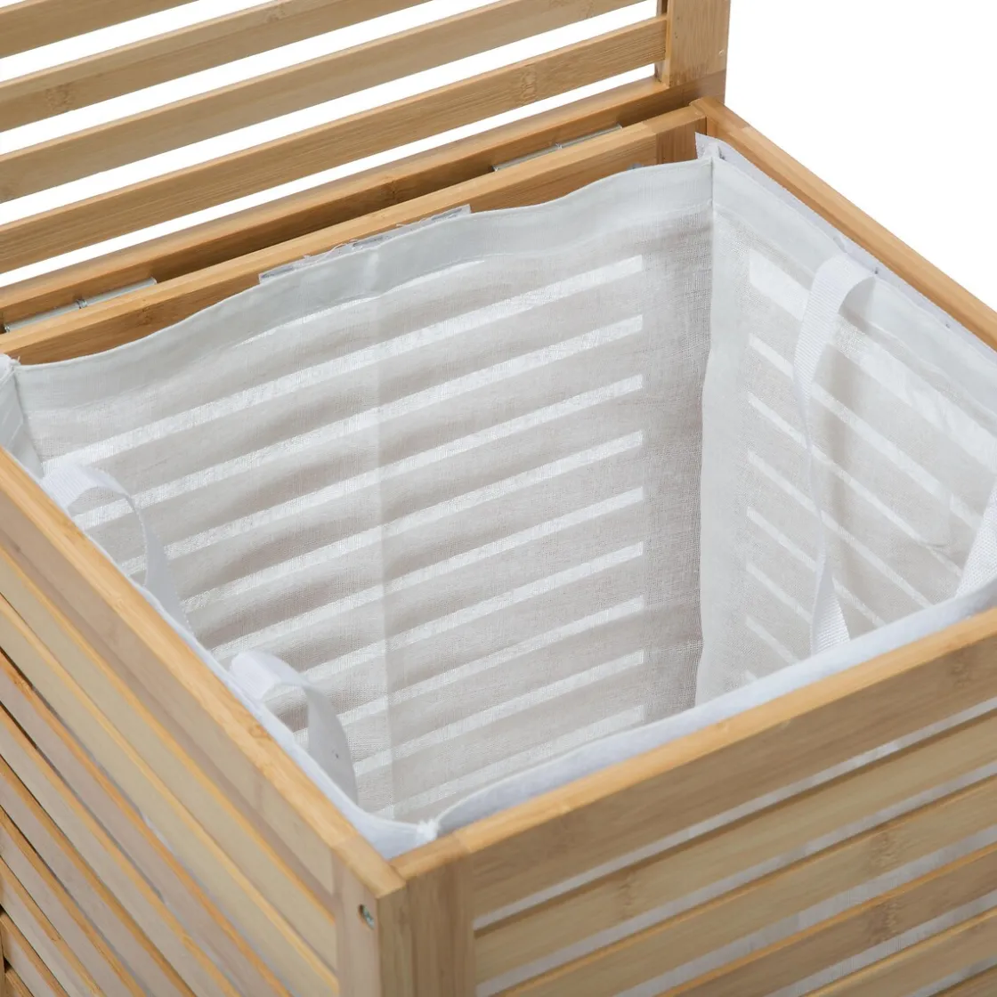 5five Panier à linge 65L, Bambou