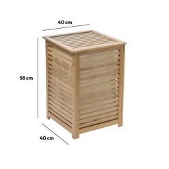 5five Panier à linge 65L, Bambou