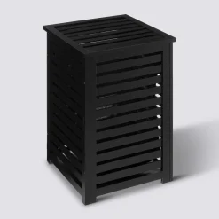 5five Panier à linge 65L, Bambou noir