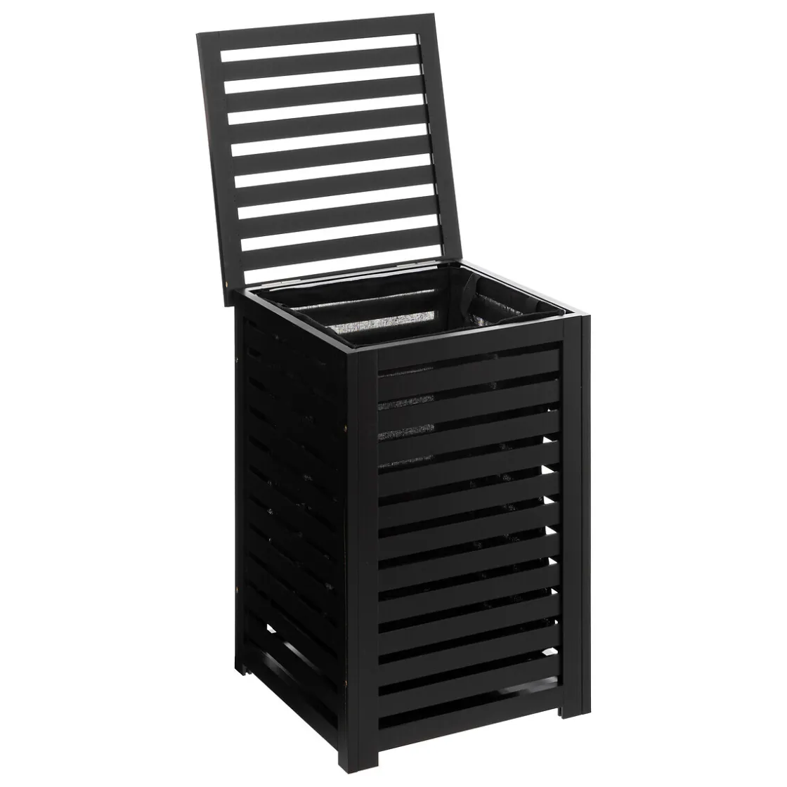 5five Panier à linge 65L, Bambou noir