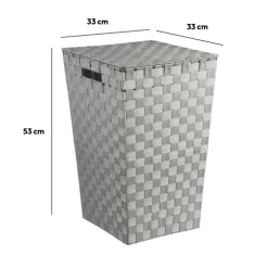 5five Panier à linge 30L bisauté, Gris clair