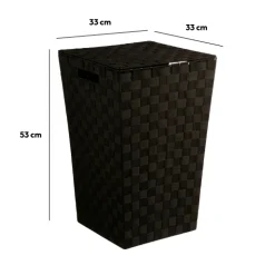 5five Panier à linge 30L bisauté, Noir