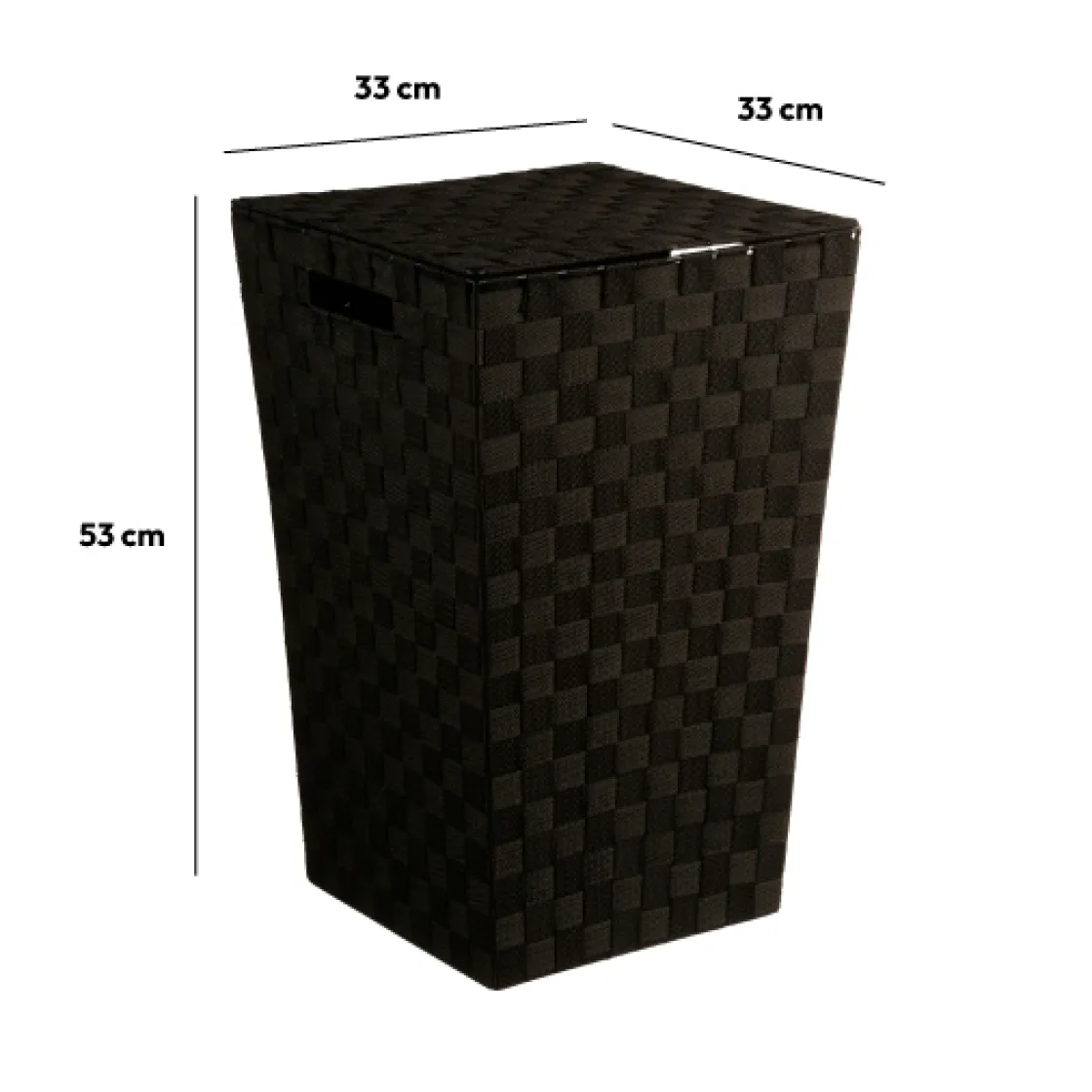 5five Panier à linge 30L bisauté, Noir