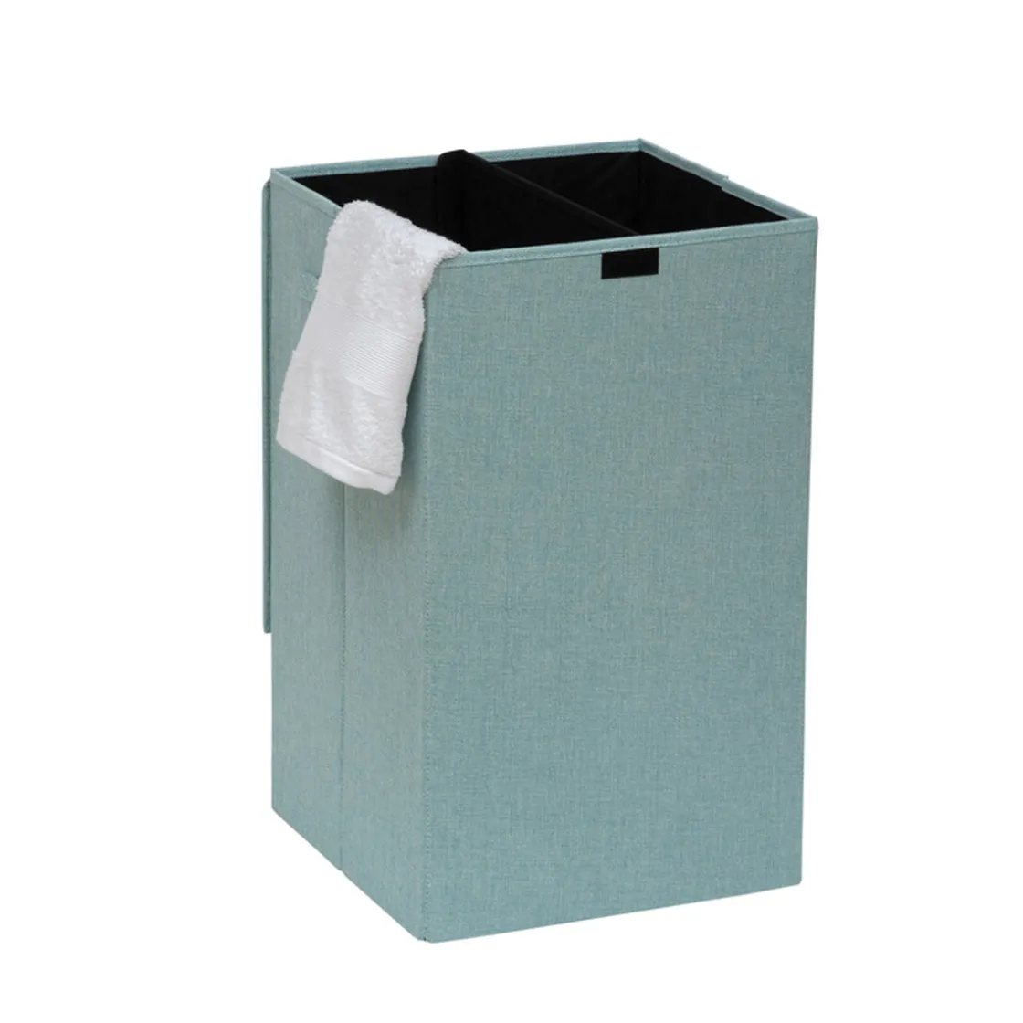 5five Panier à linge 74L, Bleu artic