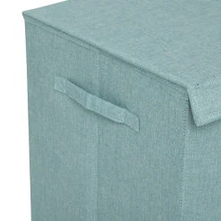 5five Panier à linge 74L, Bleu artic