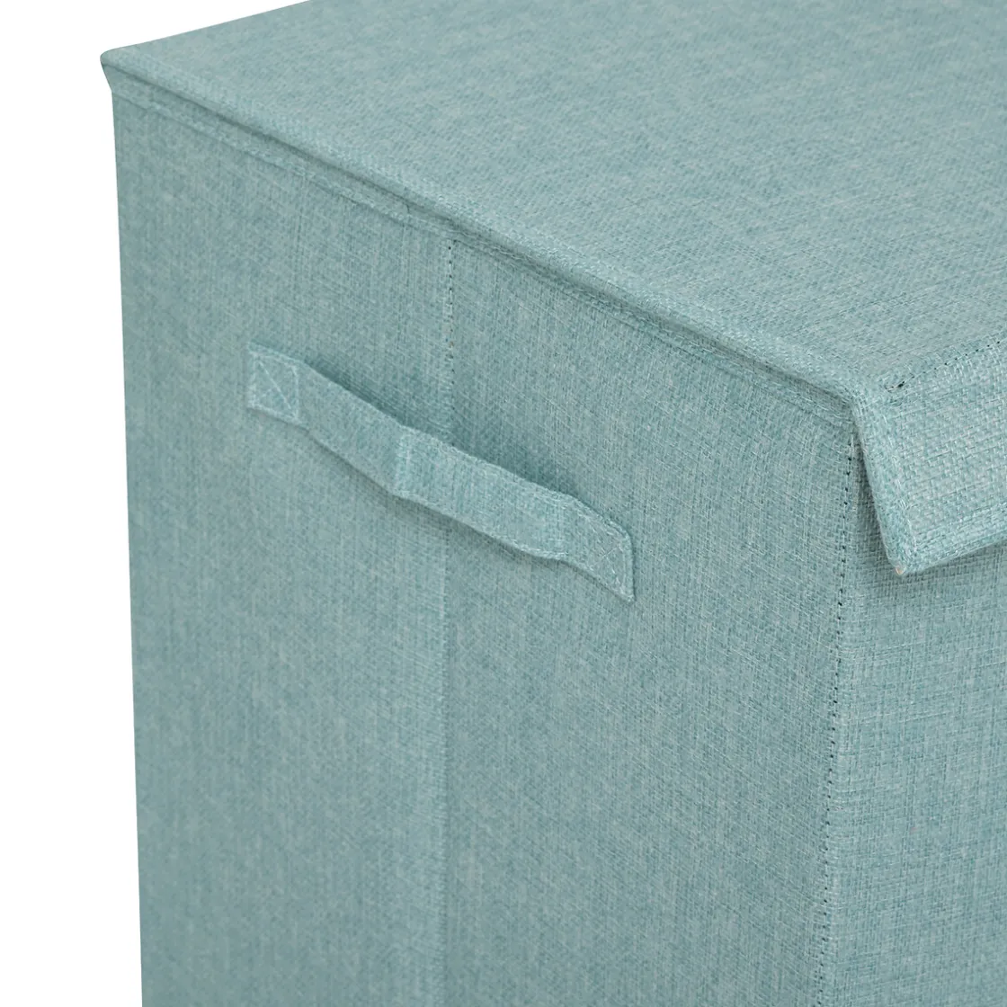 5five Panier à linge 74L, Bleu artic