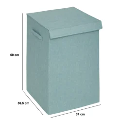 5five Panier à linge 74L, Bleu artic