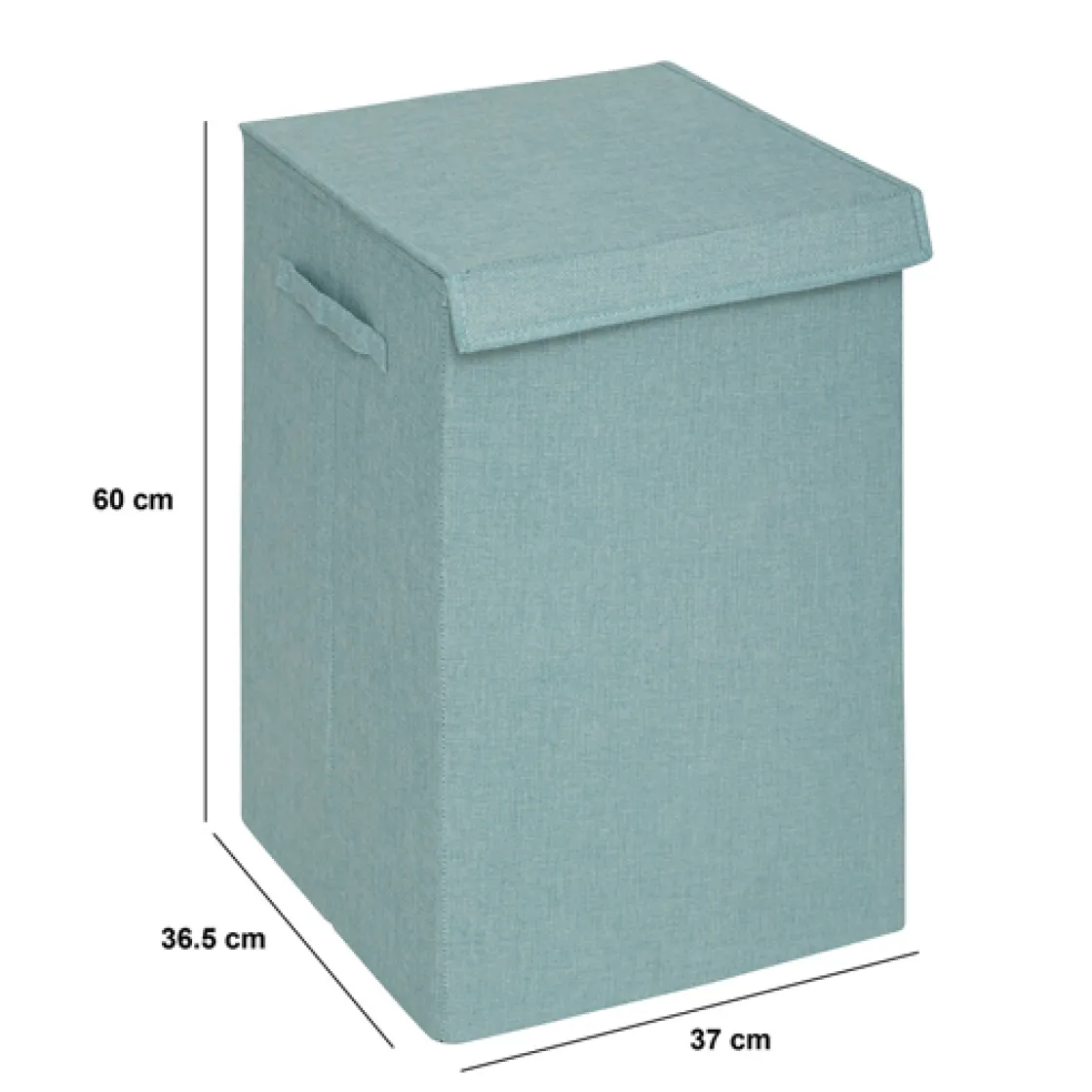 5five Panier à linge 74L, Bleu artic