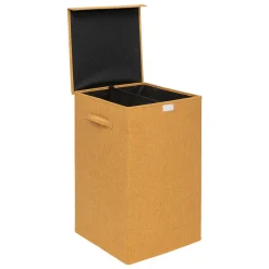 5five Panier à linge 74L, Jaune moutarde