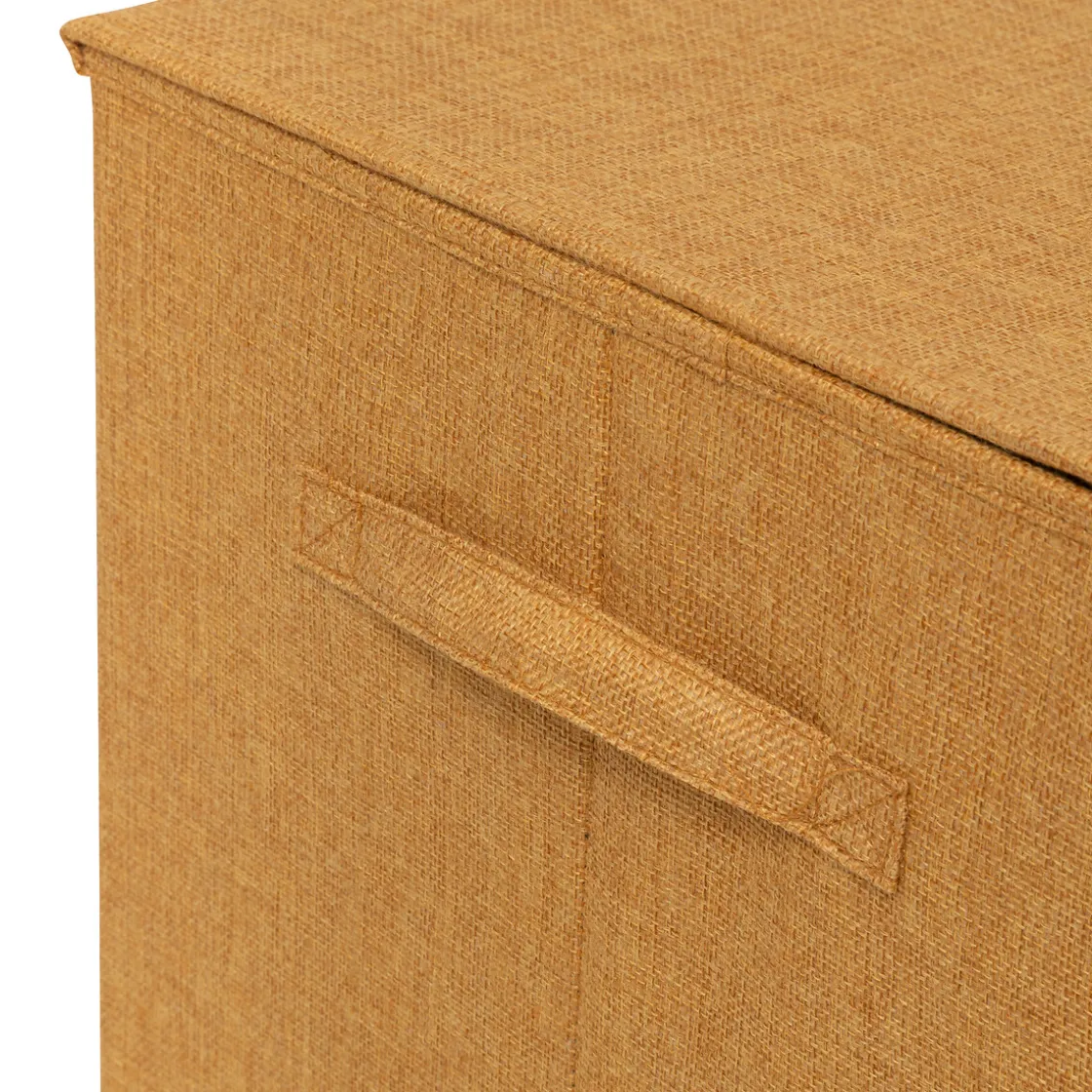 5five Panier à linge 74L, Jaune moutarde