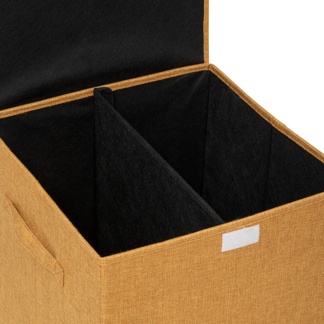 5five Panier à linge 74L, Jaune moutarde