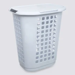 5five Panier à linge plastique 63L, Blanc