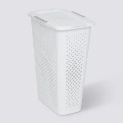 5five Panier à linge, plastique, 42L - Blanc