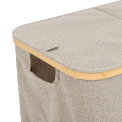 5five Panier à linge pliable double 80L, Gris