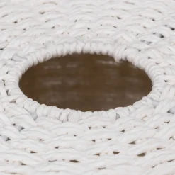 5five Panier à linge rond 40L, Blanc