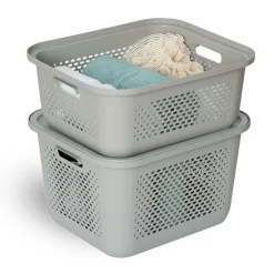 5five Panier avec couvercle 19,6L, Lin